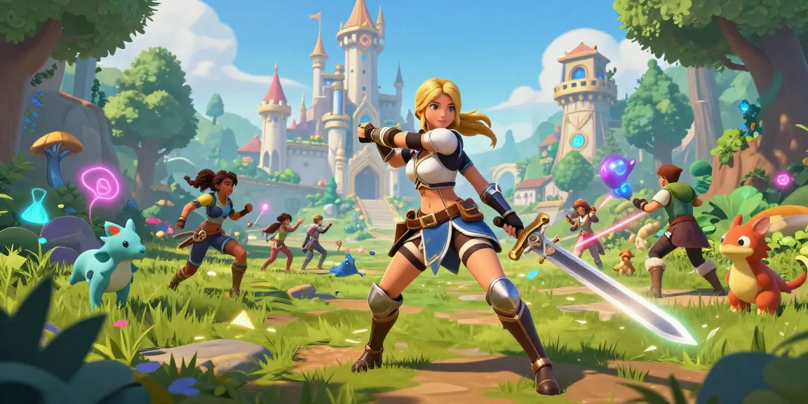 Exciting female porn game scene featuring a confident female protagonist in a fantasy world, showcasing action and adventure.