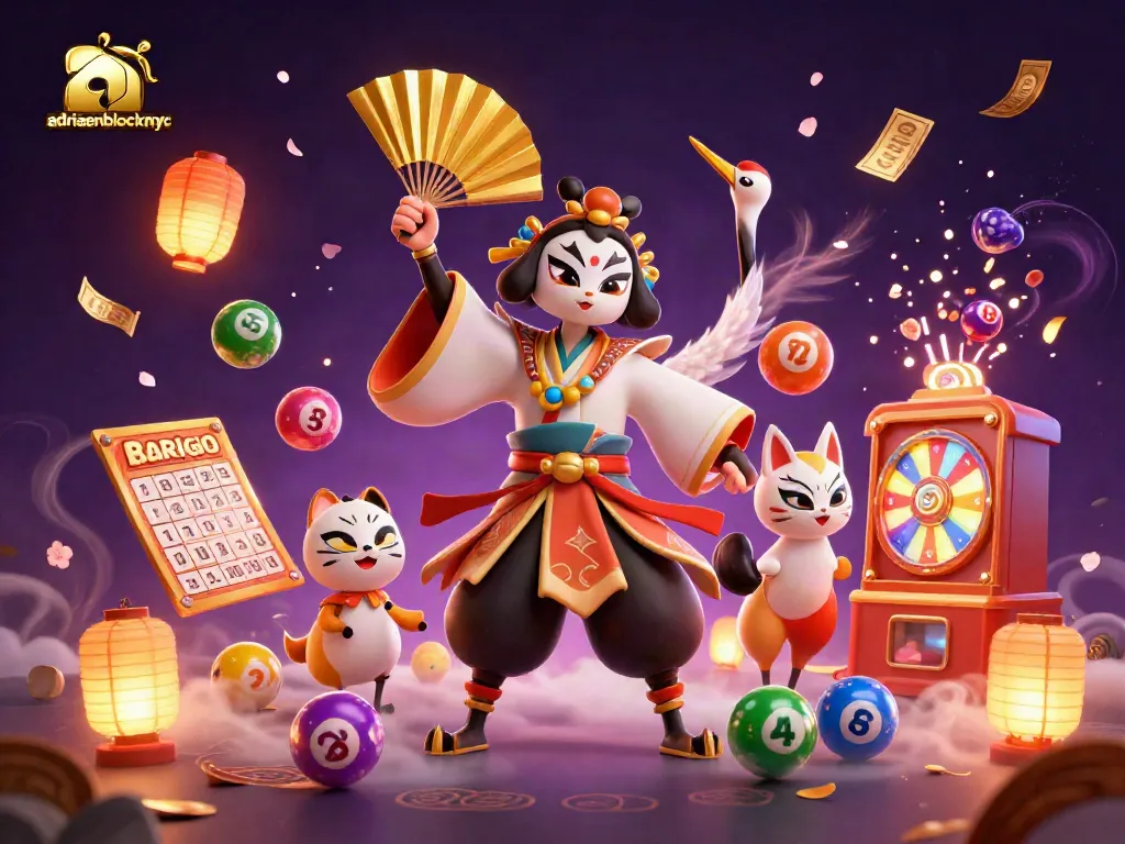 Engage in thrilling gaming at adriaenblocknyc, showcasing a dynamic casino scene with vibrant lottery elements.