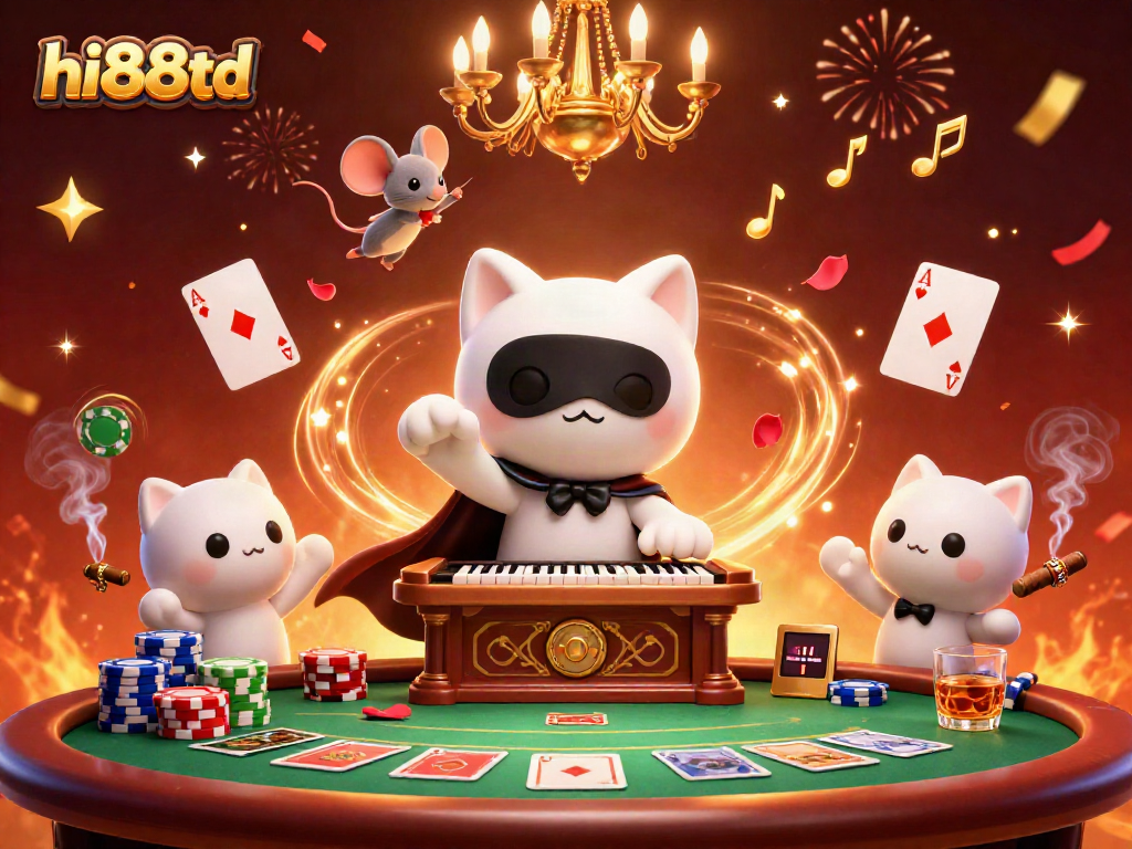 Experience hi88td with a thrilling casino scene featuring spectacular poker elements and vibrant characters.
